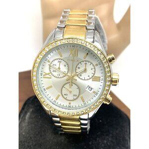 Timex Women's Watch TW2V57700 Quartz Chronograph Silver Dial Two Tone Steel 38mm